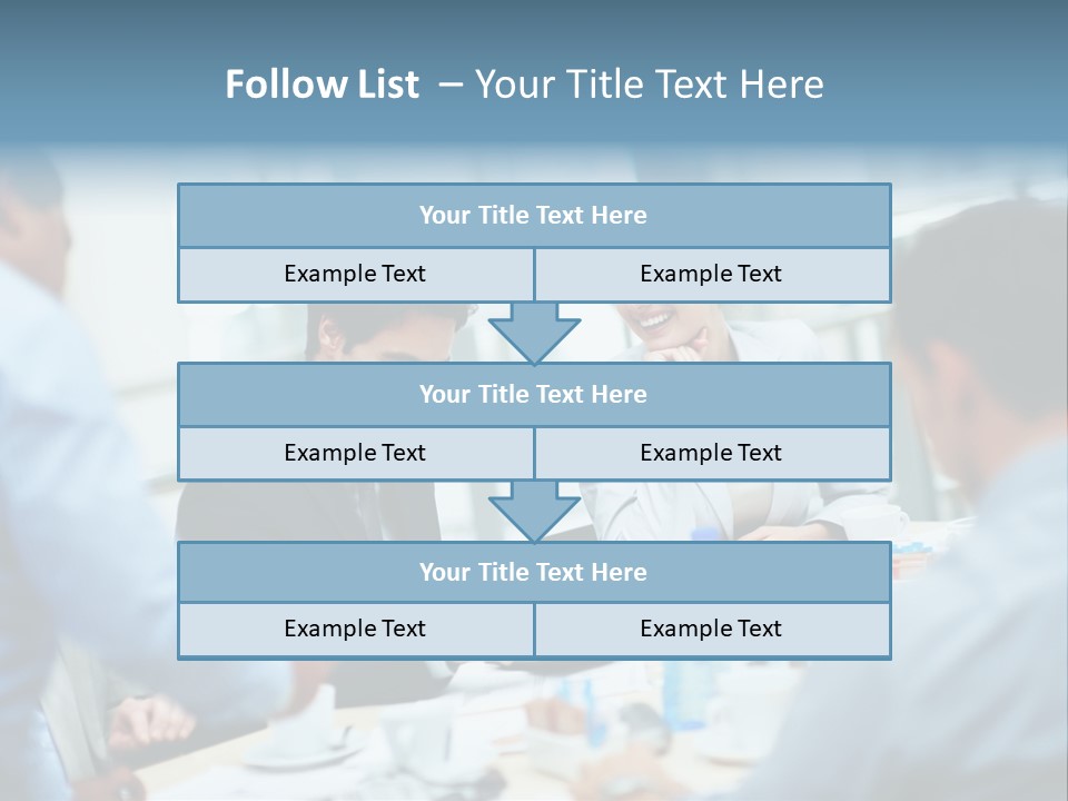 A Group Of Business People Sitting Around A Table PowerPoint Template