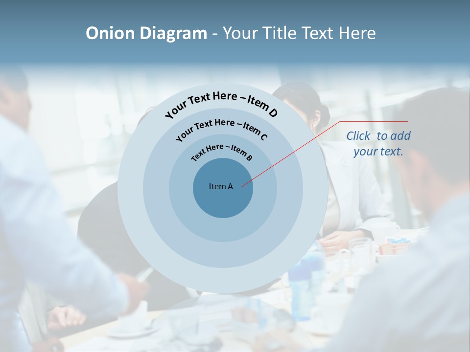 A Group Of Business People Sitting Around A Table PowerPoint Template