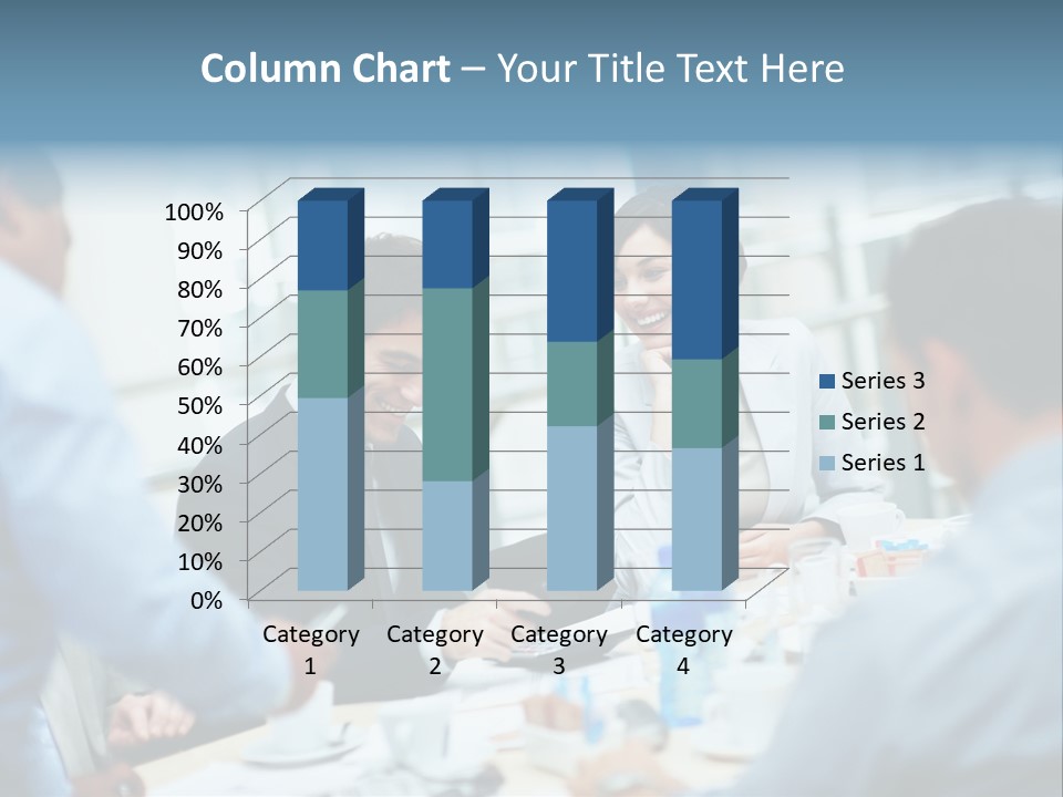 A Group Of Business People Sitting Around A Table PowerPoint Template