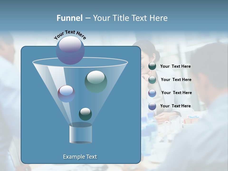 A Group Of Business People Sitting Around A Table PowerPoint Template