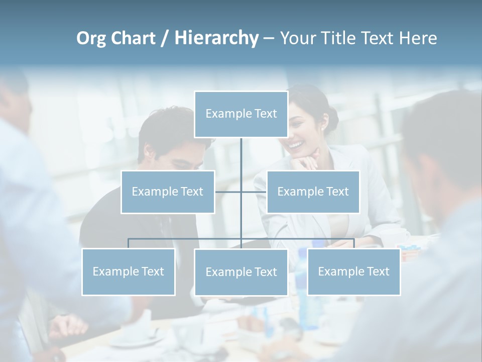 A Group Of Business People Sitting Around A Table PowerPoint Template