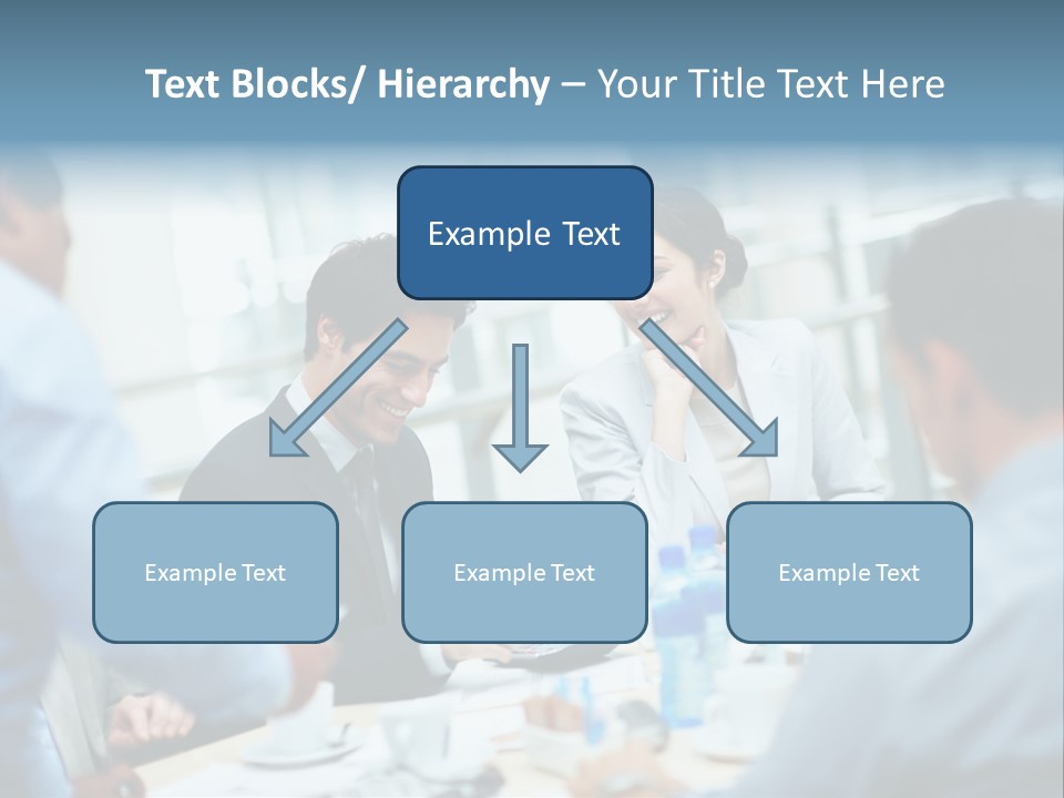 A Group Of Business People Sitting Around A Table PowerPoint Template