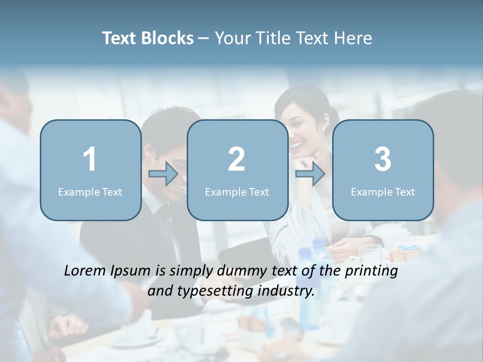 A Group Of Business People Sitting Around A Table PowerPoint Template