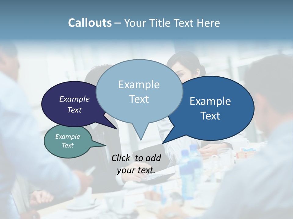 A Group Of Business People Sitting Around A Table PowerPoint Template
