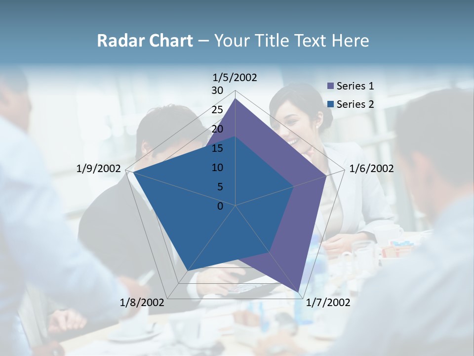 A Group Of Business People Sitting Around A Table PowerPoint Template
