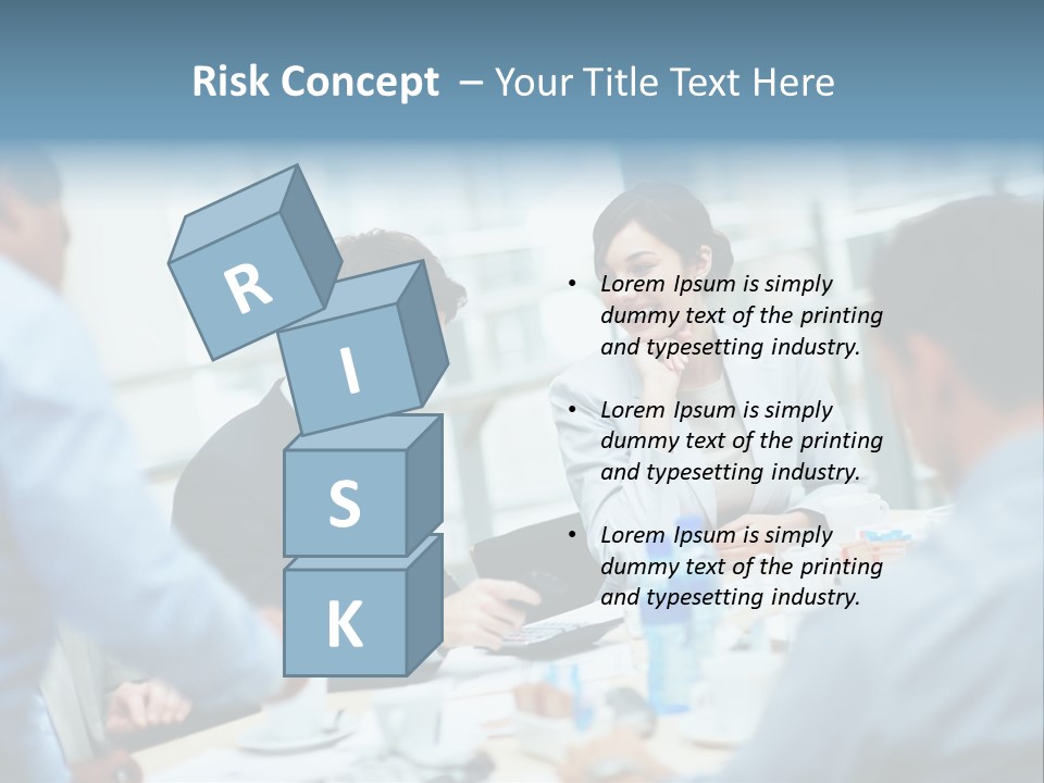 A Group Of Business People Sitting Around A Table PowerPoint Template