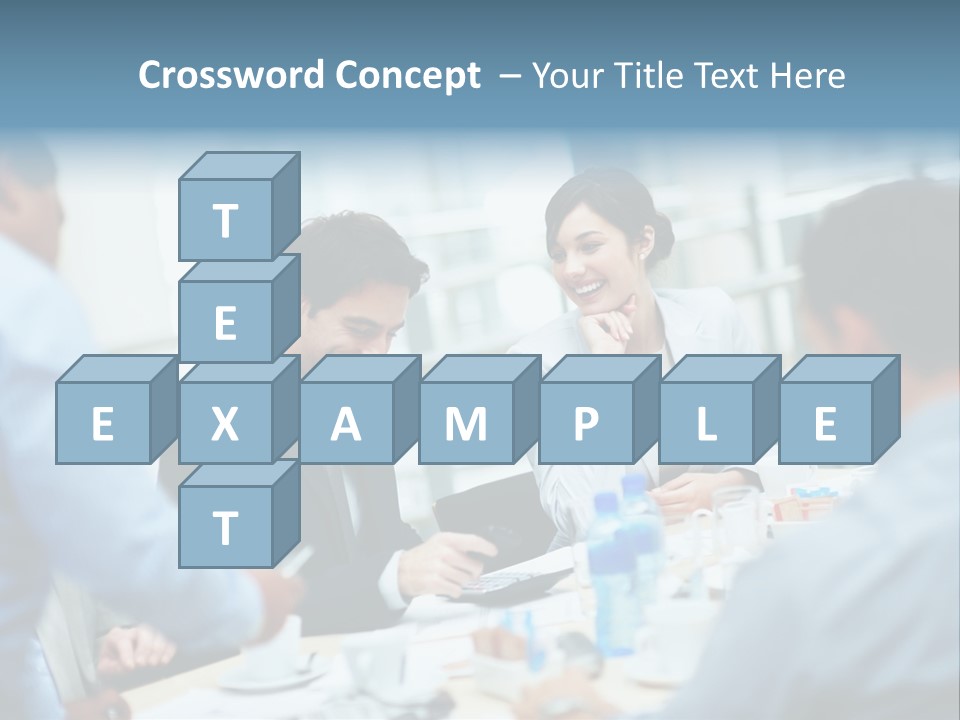 A Group Of Business People Sitting Around A Table PowerPoint Template