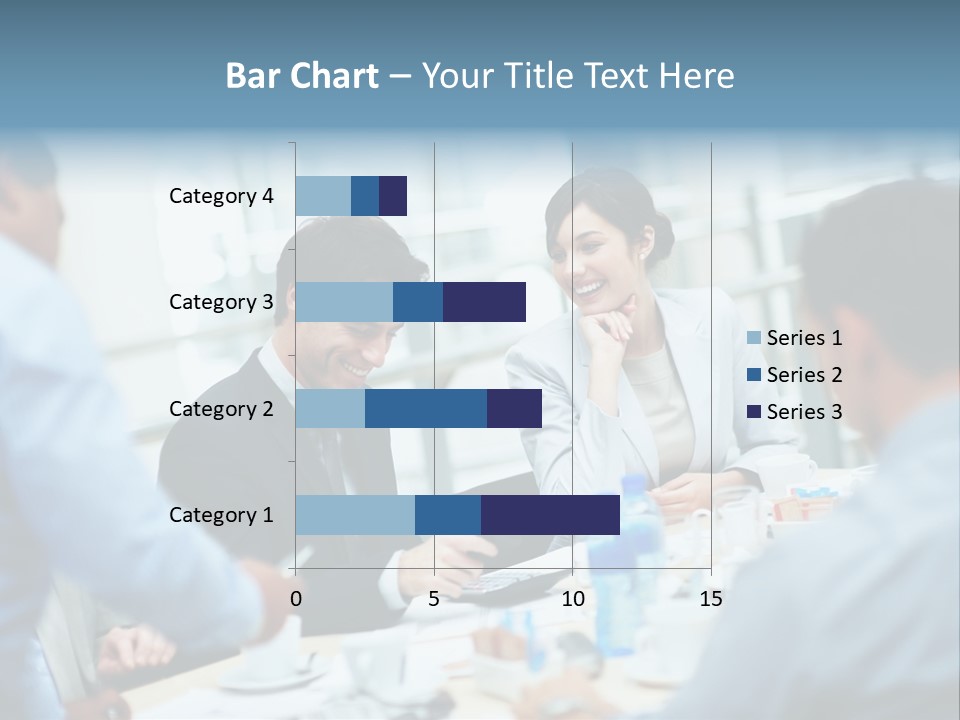 A Group Of Business People Sitting Around A Table PowerPoint Template