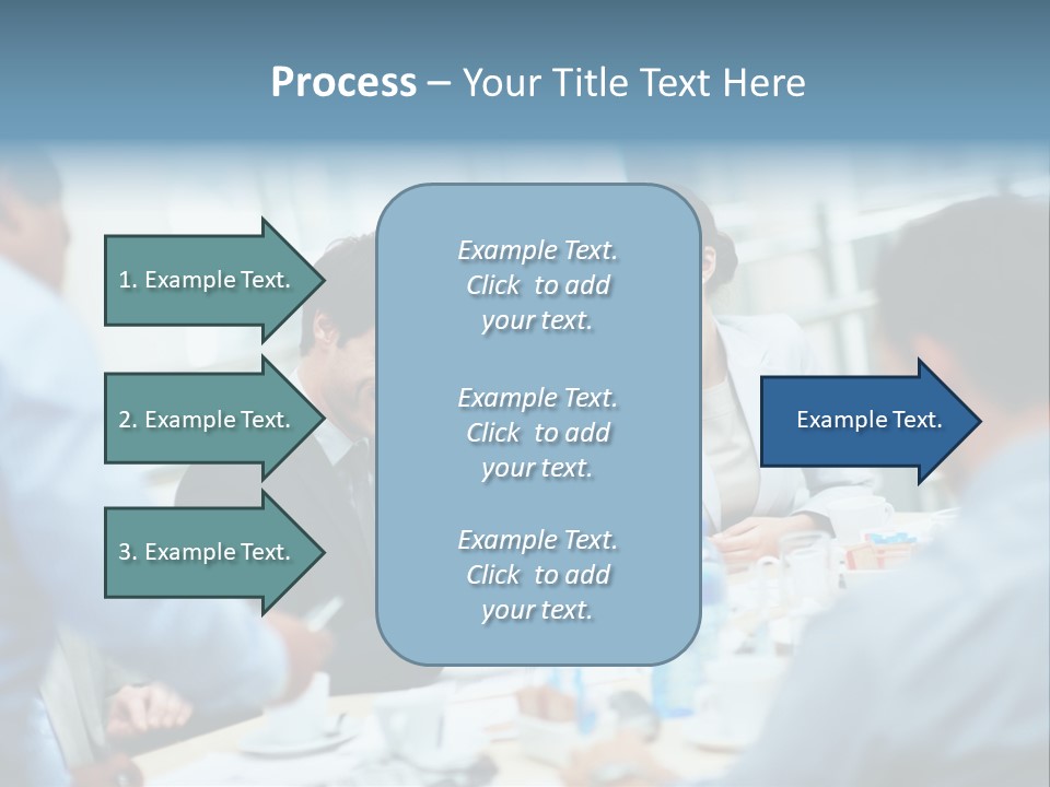 A Group Of Business People Sitting Around A Table PowerPoint Template
