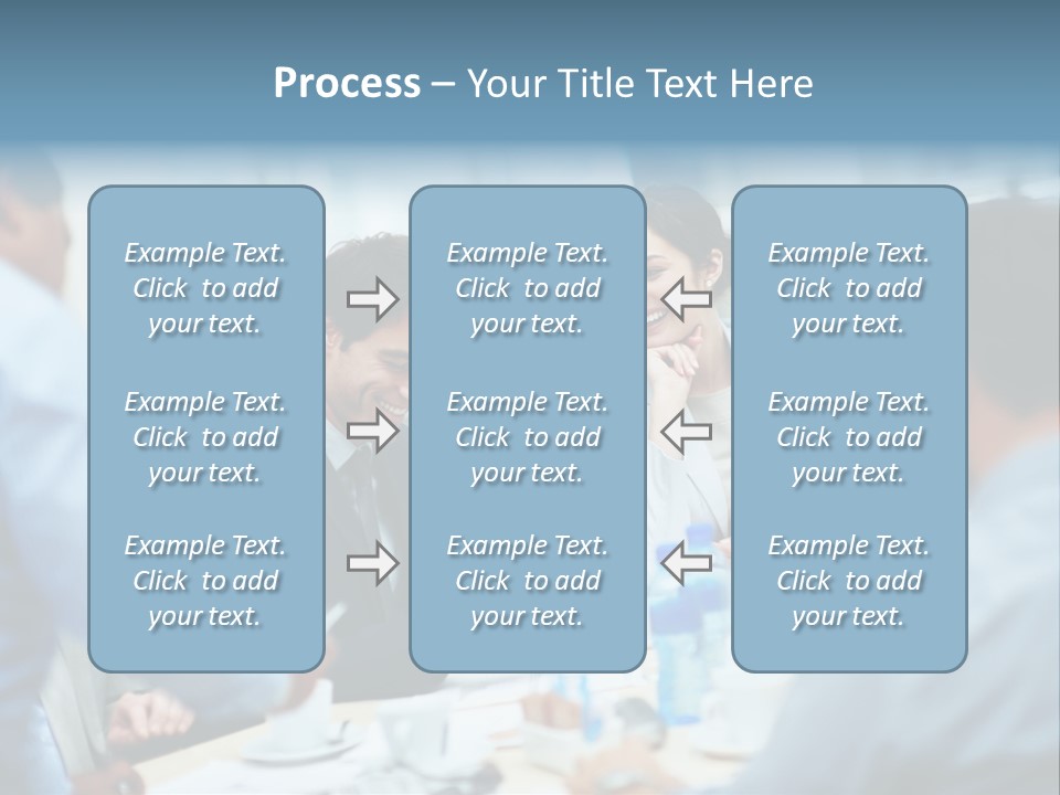 A Group Of Business People Sitting Around A Table PowerPoint Template