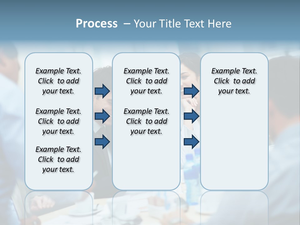 A Group Of Business People Sitting Around A Table PowerPoint Template