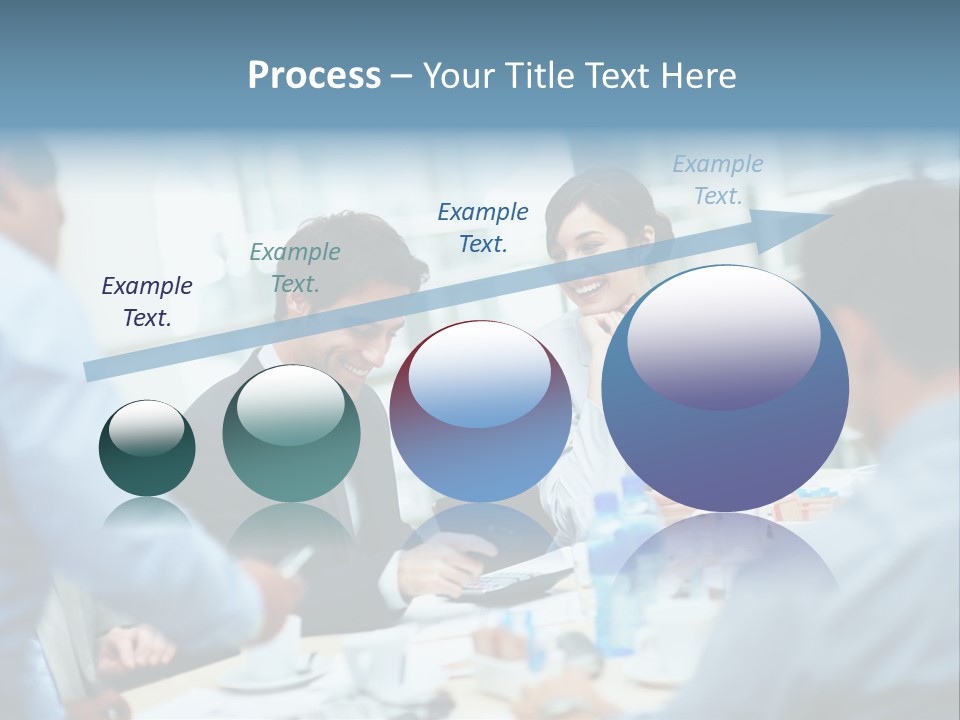 A Group Of Business People Sitting Around A Table PowerPoint Template
