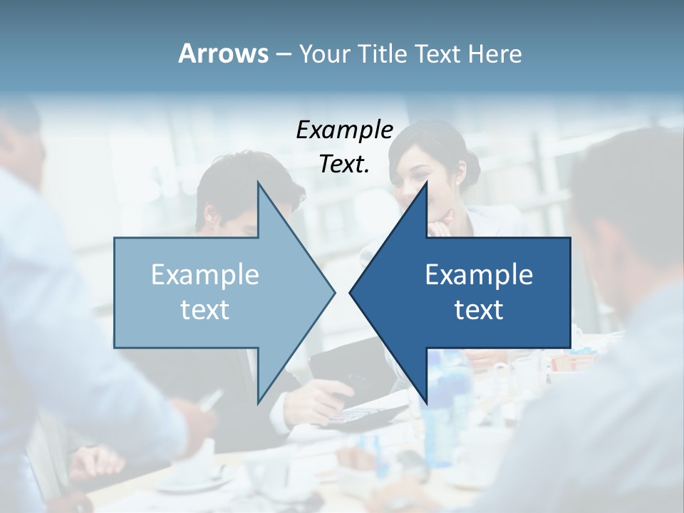 A Group Of Business People Sitting Around A Table PowerPoint Template