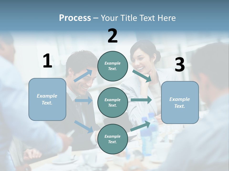 A Group Of Business People Sitting Around A Table PowerPoint Template