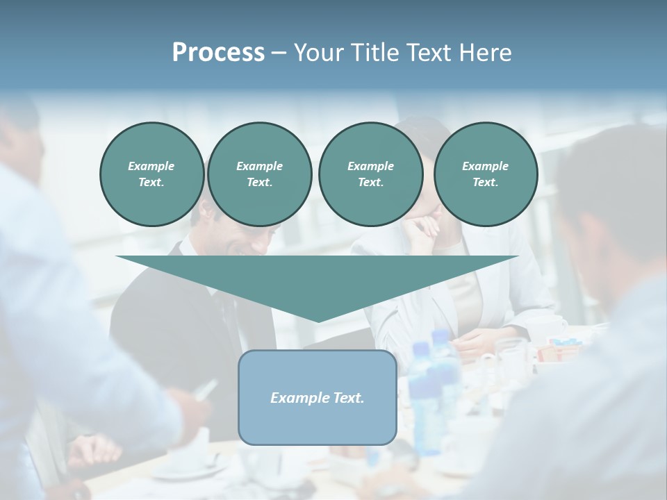 A Group Of Business People Sitting Around A Table PowerPoint Template