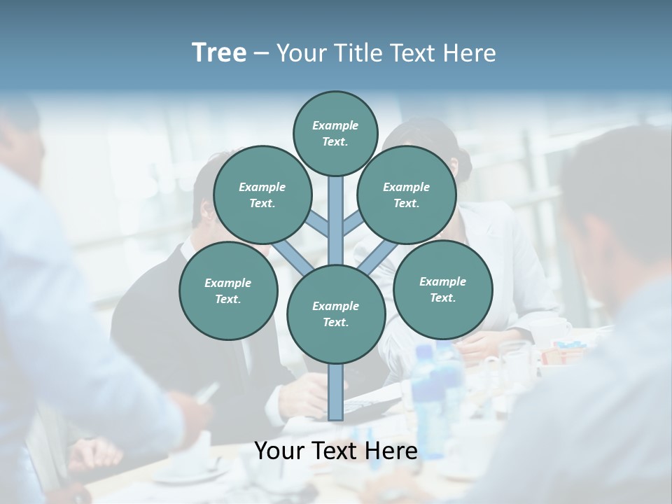 A Group Of Business People Sitting Around A Table PowerPoint Template