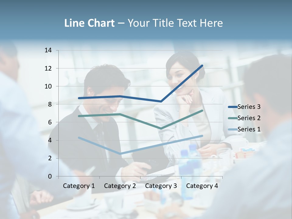 A Group Of Business People Sitting Around A Table PowerPoint Template