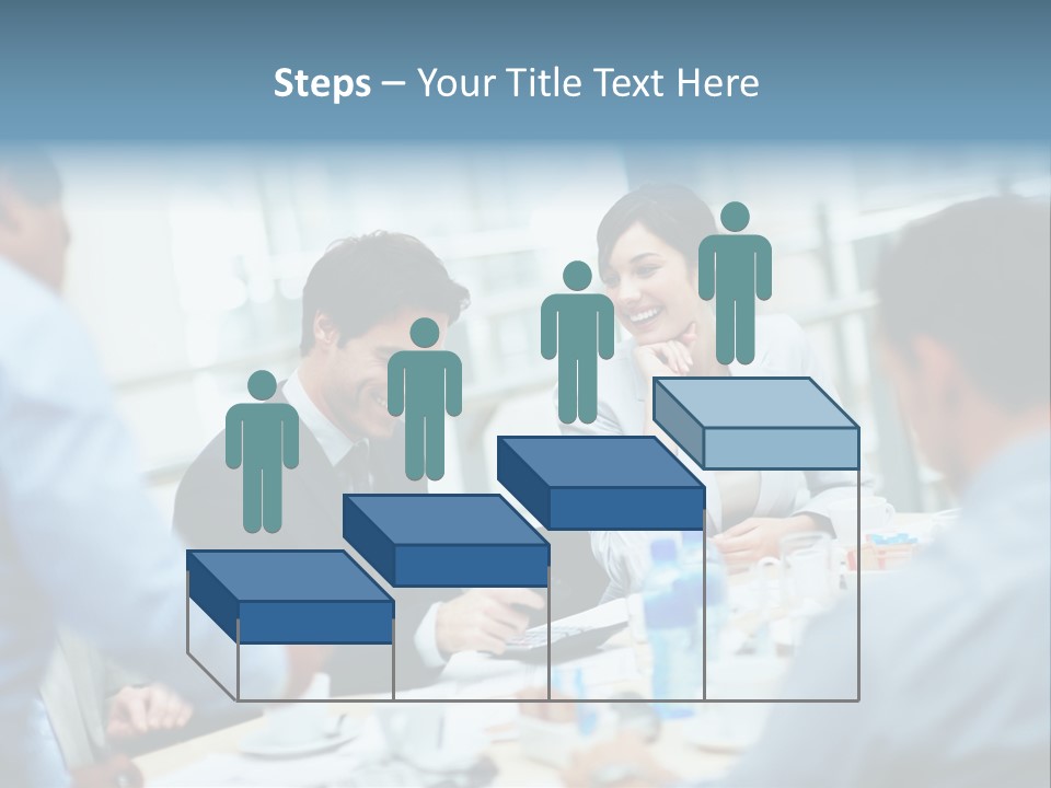 A Group Of Business People Sitting Around A Table PowerPoint Template