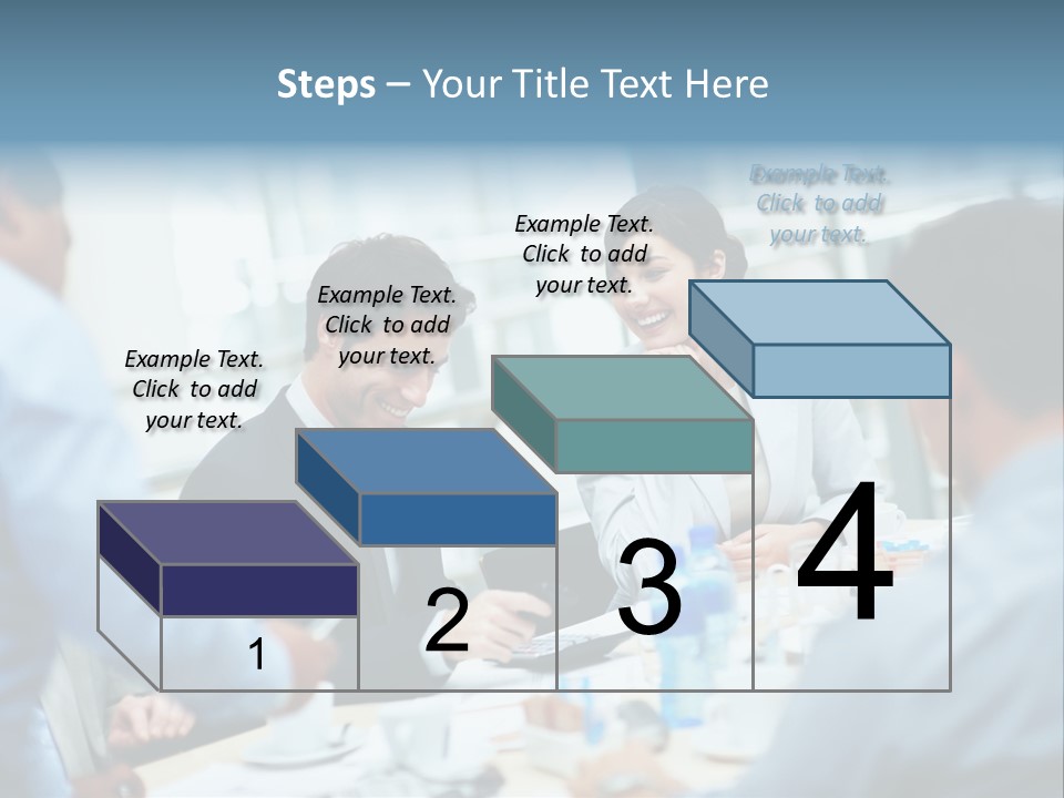 A Group Of Business People Sitting Around A Table PowerPoint Template