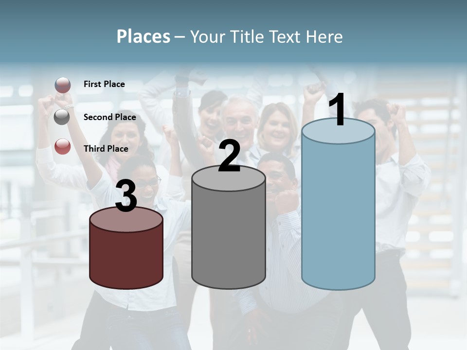 A Group Of People With Their Arms In The Air PowerPoint Template