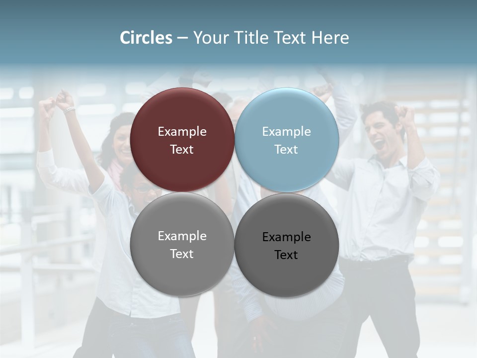 A Group Of People With Their Arms In The Air PowerPoint Template