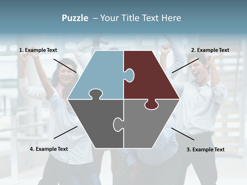 A Group Of People With Their Arms In The Air PowerPoint Template