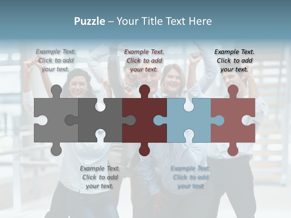 A Group Of People With Their Arms In The Air PowerPoint Template