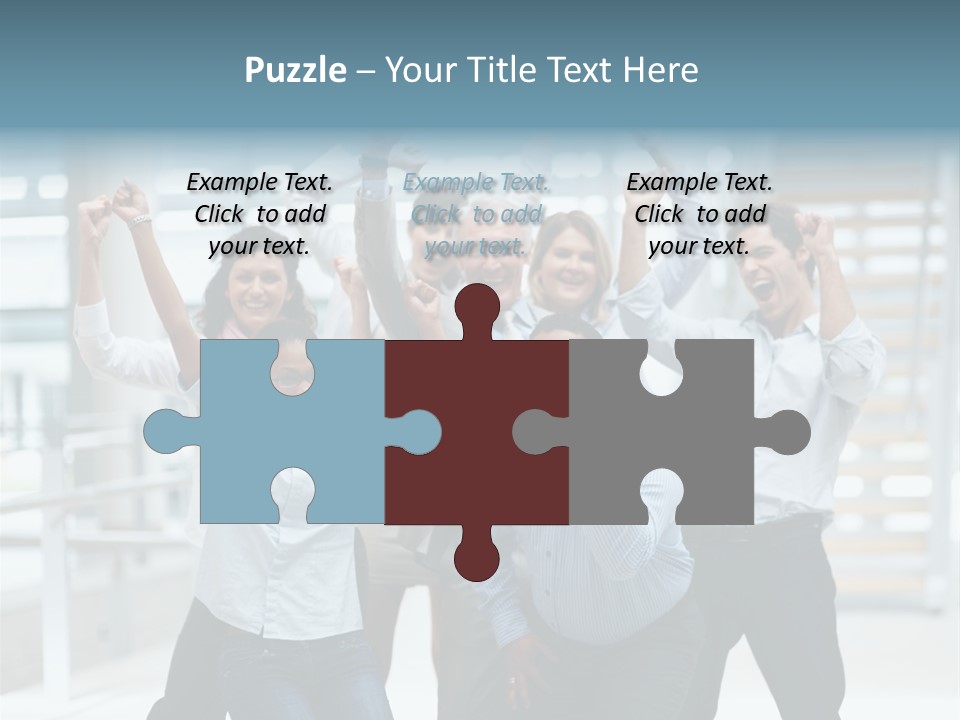 A Group Of People With Their Arms In The Air PowerPoint Template