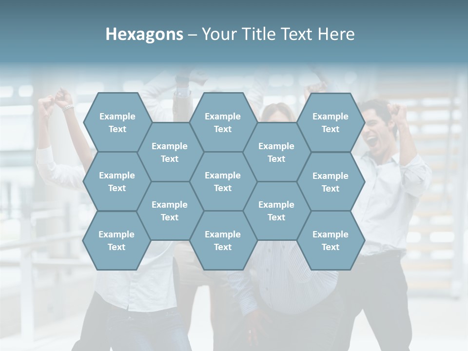 A Group Of People With Their Arms In The Air PowerPoint Template