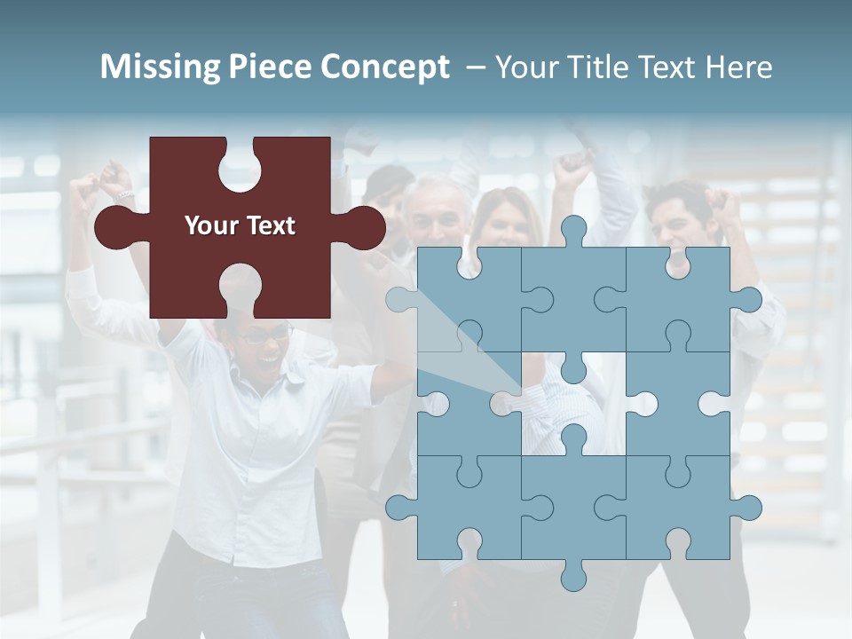 A Group Of People With Their Arms In The Air PowerPoint Template