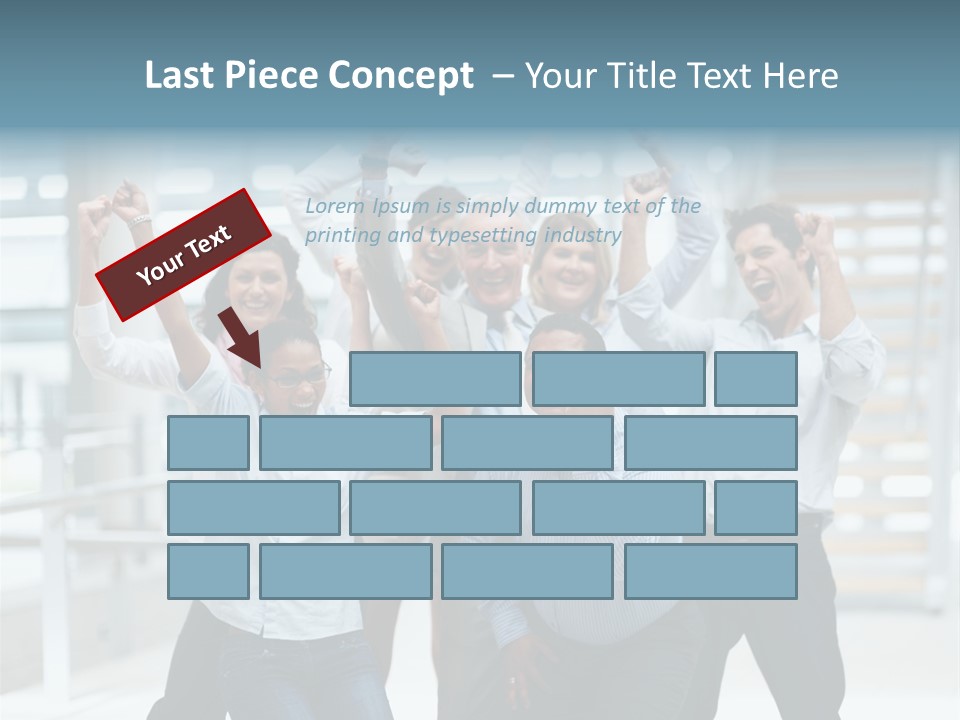 A Group Of People With Their Arms In The Air PowerPoint Template