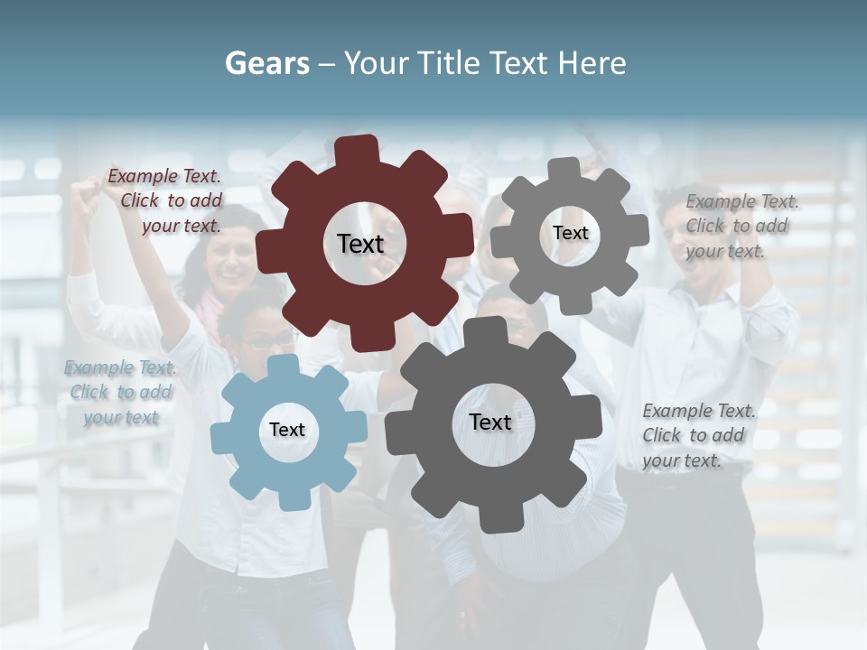 A Group Of People With Their Arms In The Air PowerPoint Template