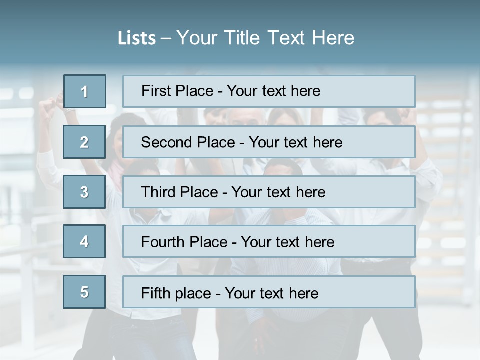 A Group Of People With Their Arms In The Air PowerPoint Template