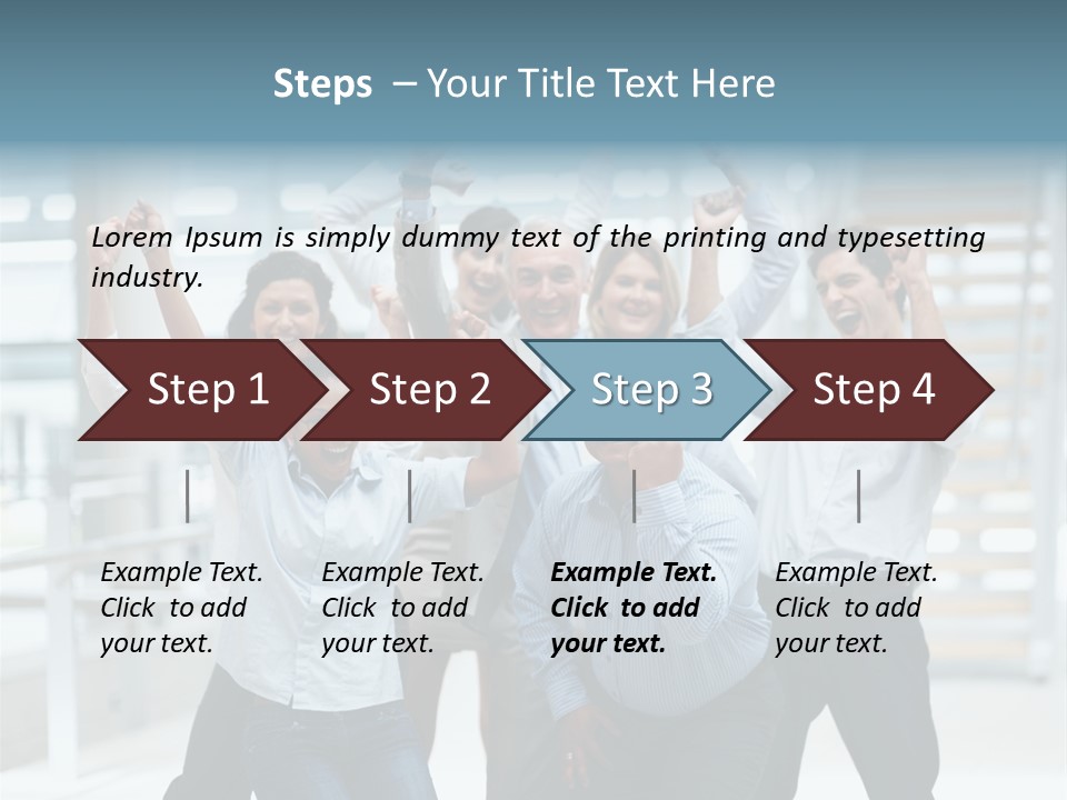 A Group Of People With Their Arms In The Air PowerPoint Template