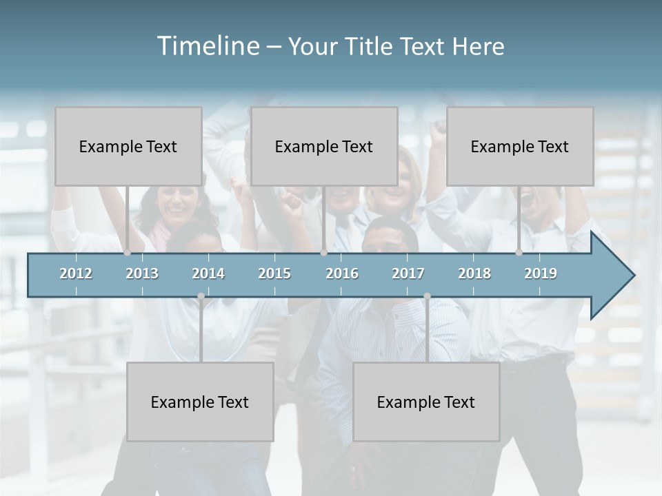 A Group Of People With Their Arms In The Air PowerPoint Template