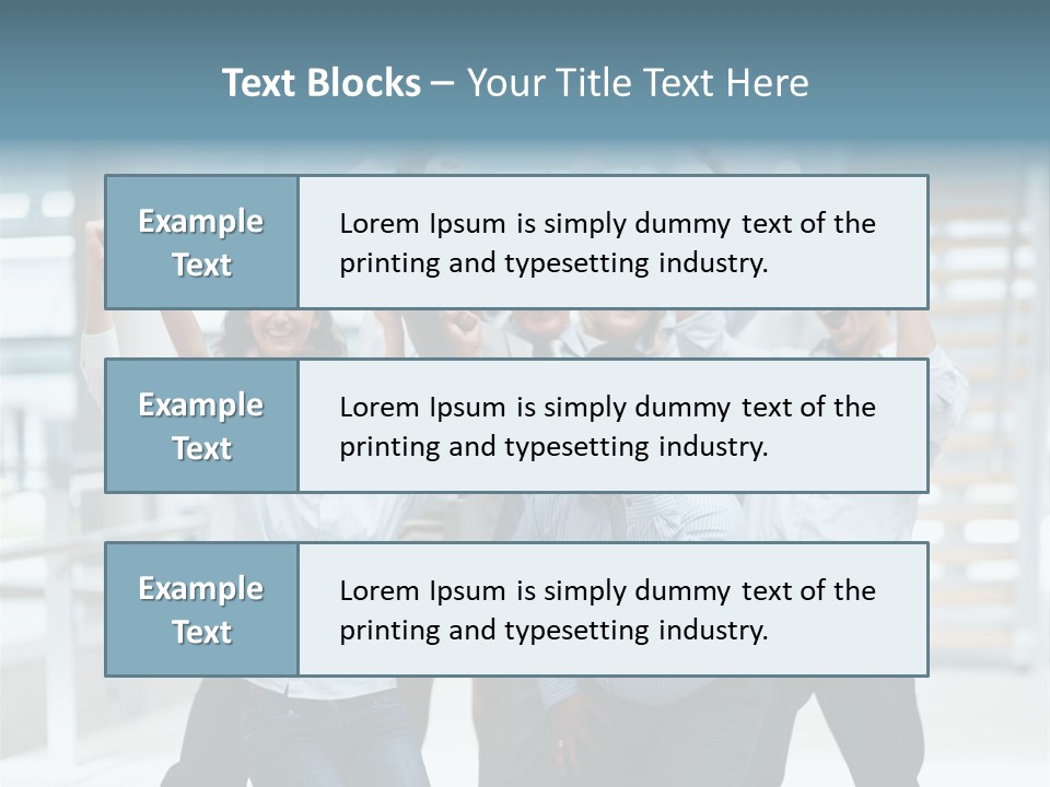 A Group Of People With Their Arms In The Air PowerPoint Template