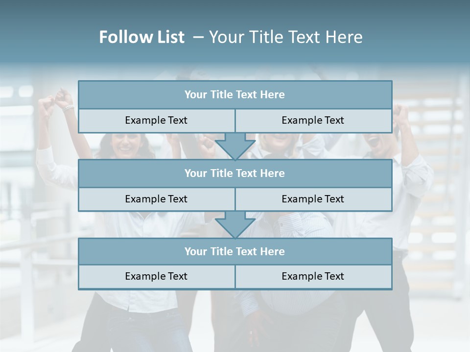 A Group Of People With Their Arms In The Air PowerPoint Template
