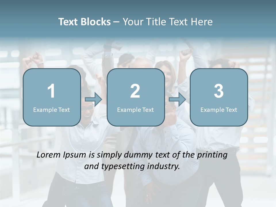 A Group Of People With Their Arms In The Air PowerPoint Template