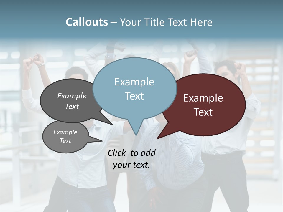 A Group Of People With Their Arms In The Air PowerPoint Template