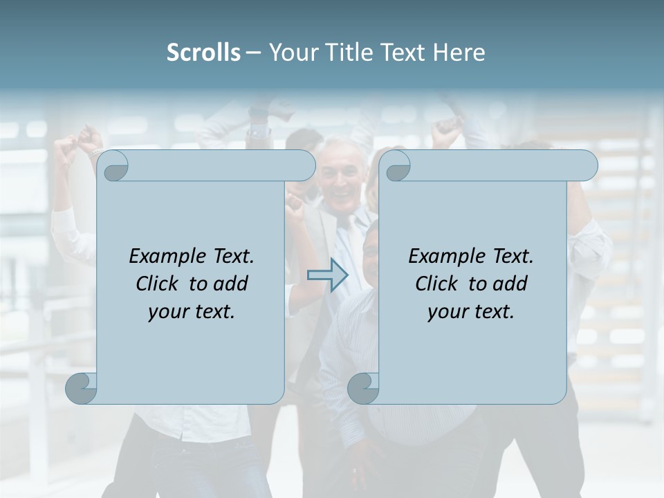 A Group Of People With Their Arms In The Air PowerPoint Template