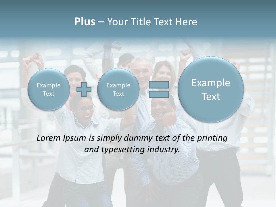 A Group Of People With Their Arms In The Air PowerPoint Template