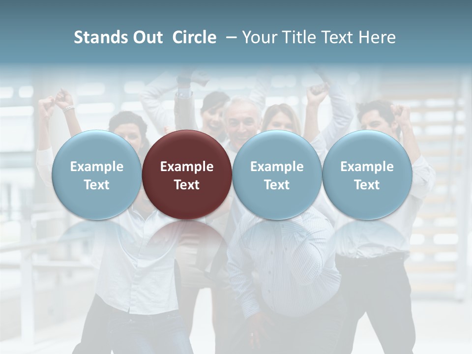 A Group Of People With Their Arms In The Air PowerPoint Template