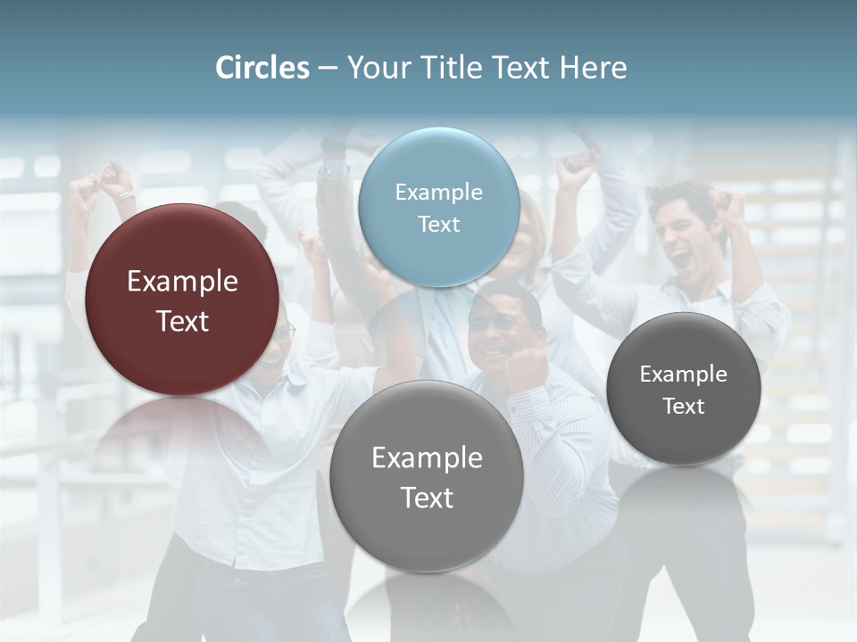 A Group Of People With Their Arms In The Air PowerPoint Template