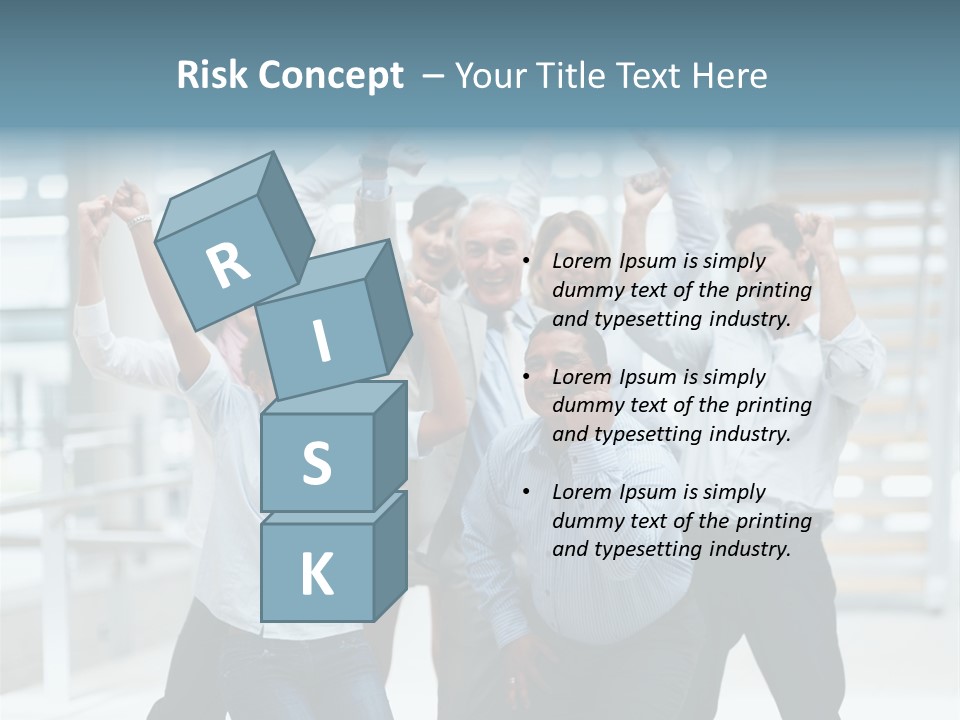 A Group Of People With Their Arms In The Air PowerPoint Template