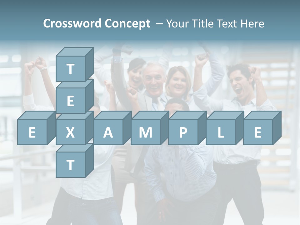 A Group Of People With Their Arms In The Air PowerPoint Template