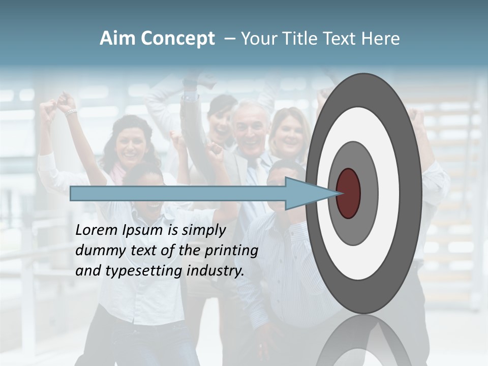 A Group Of People With Their Arms In The Air PowerPoint Template