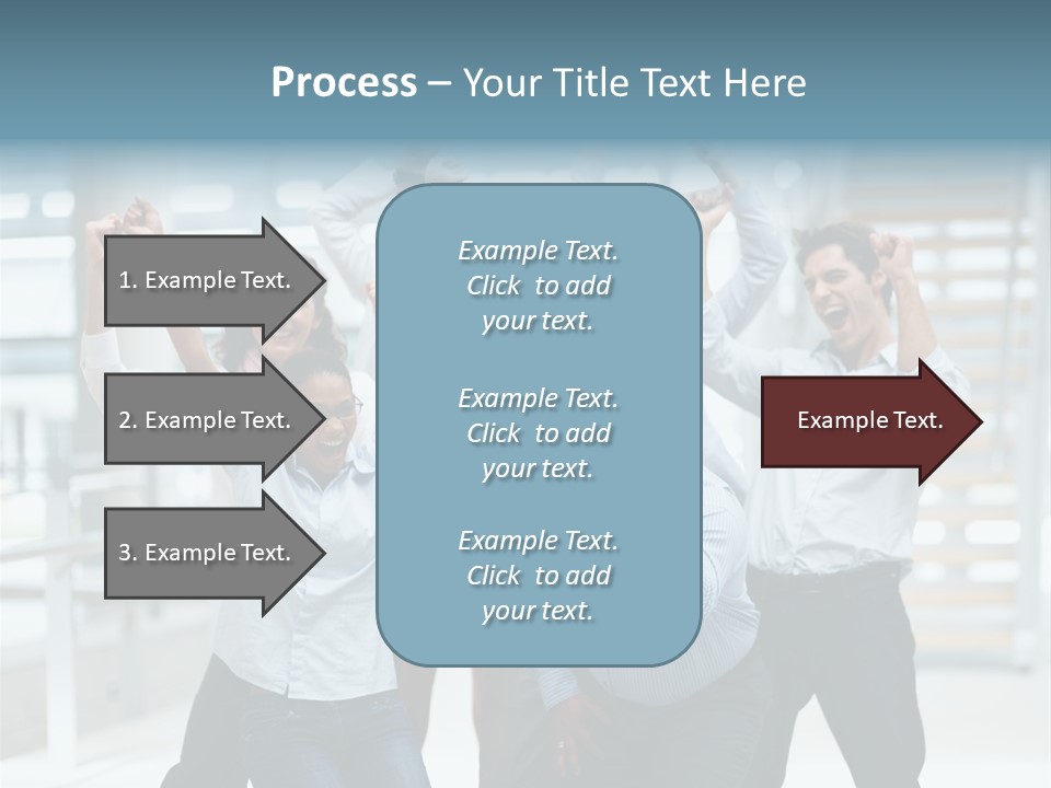 A Group Of People With Their Arms In The Air PowerPoint Template
