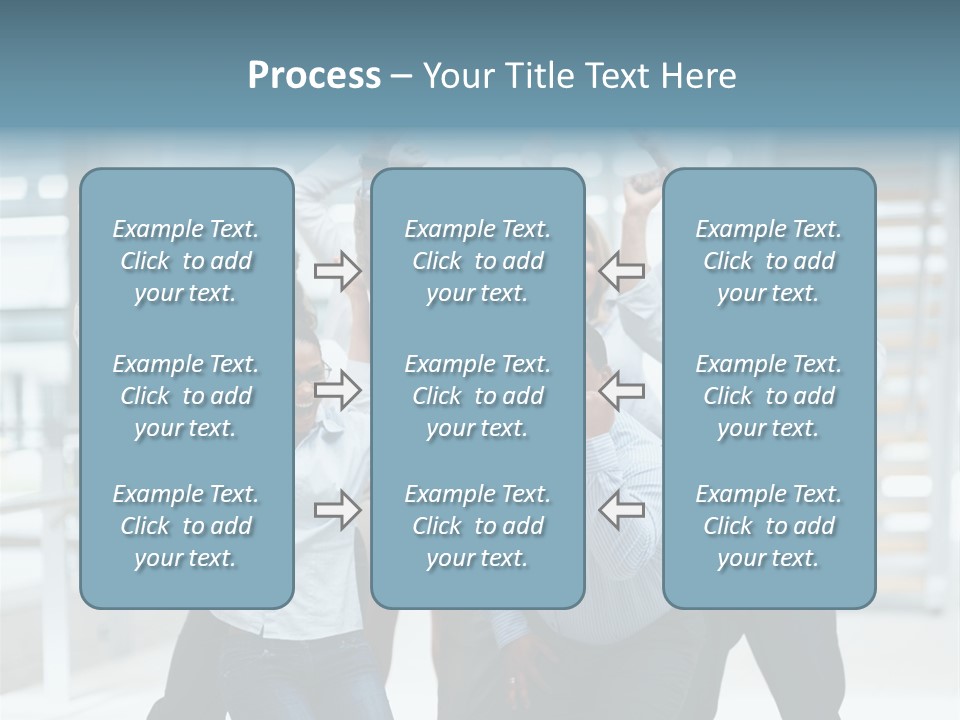 A Group Of People With Their Arms In The Air PowerPoint Template