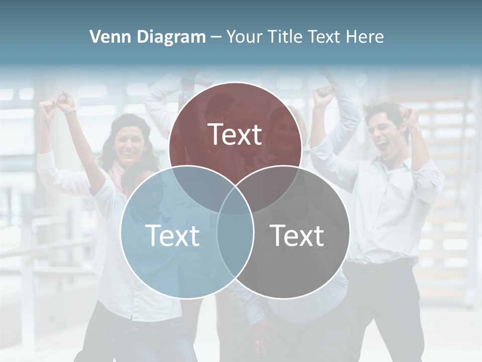 A Group Of People With Their Arms In The Air PowerPoint Template