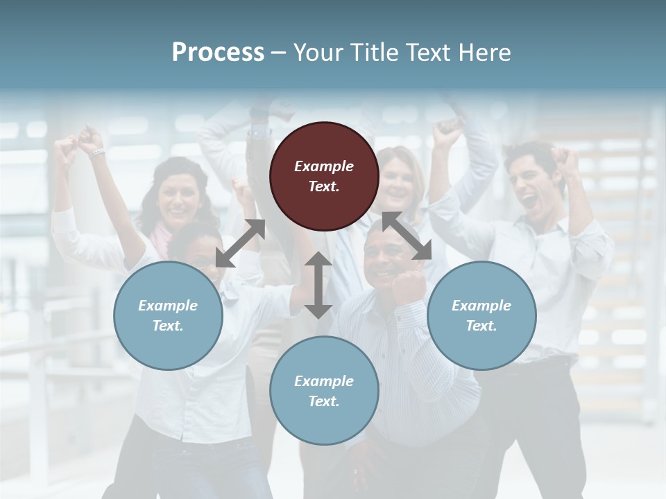 A Group Of People With Their Arms In The Air PowerPoint Template